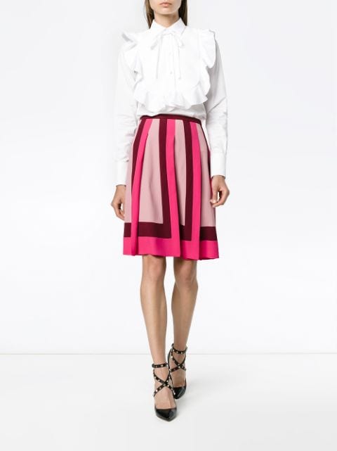 Valentino Pleated Crepe Skirt $1,490 - Buy Online - Mobile Friendly