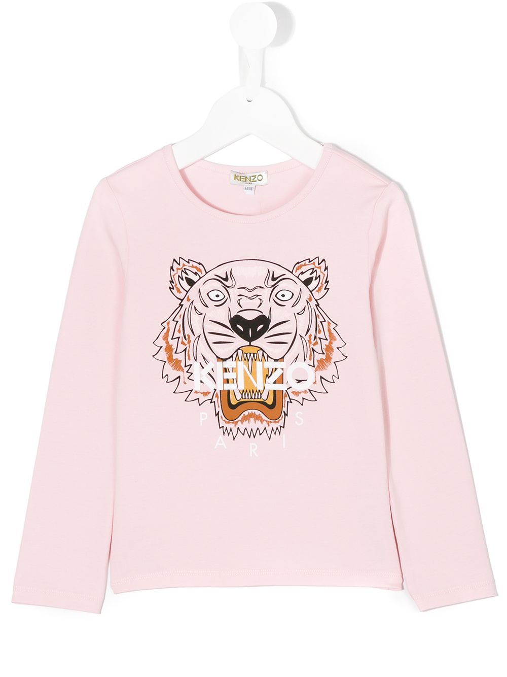 фото Kenzo kids футболка с длинными рукавами с изображением тигра