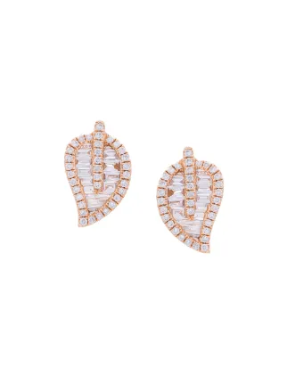 Anita Ko 18kt Rose Gold Small Leaf Stud Diamond Earrings Farfetch Anita Ko 18kt Rose Gold Small Leaf Stud Diamond Earrings