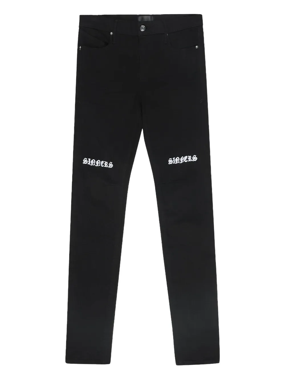 RTA Bryant knee-embroidered jeans | Black | Image 1