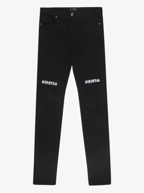 RTA Bryant knee-embroidered jeans