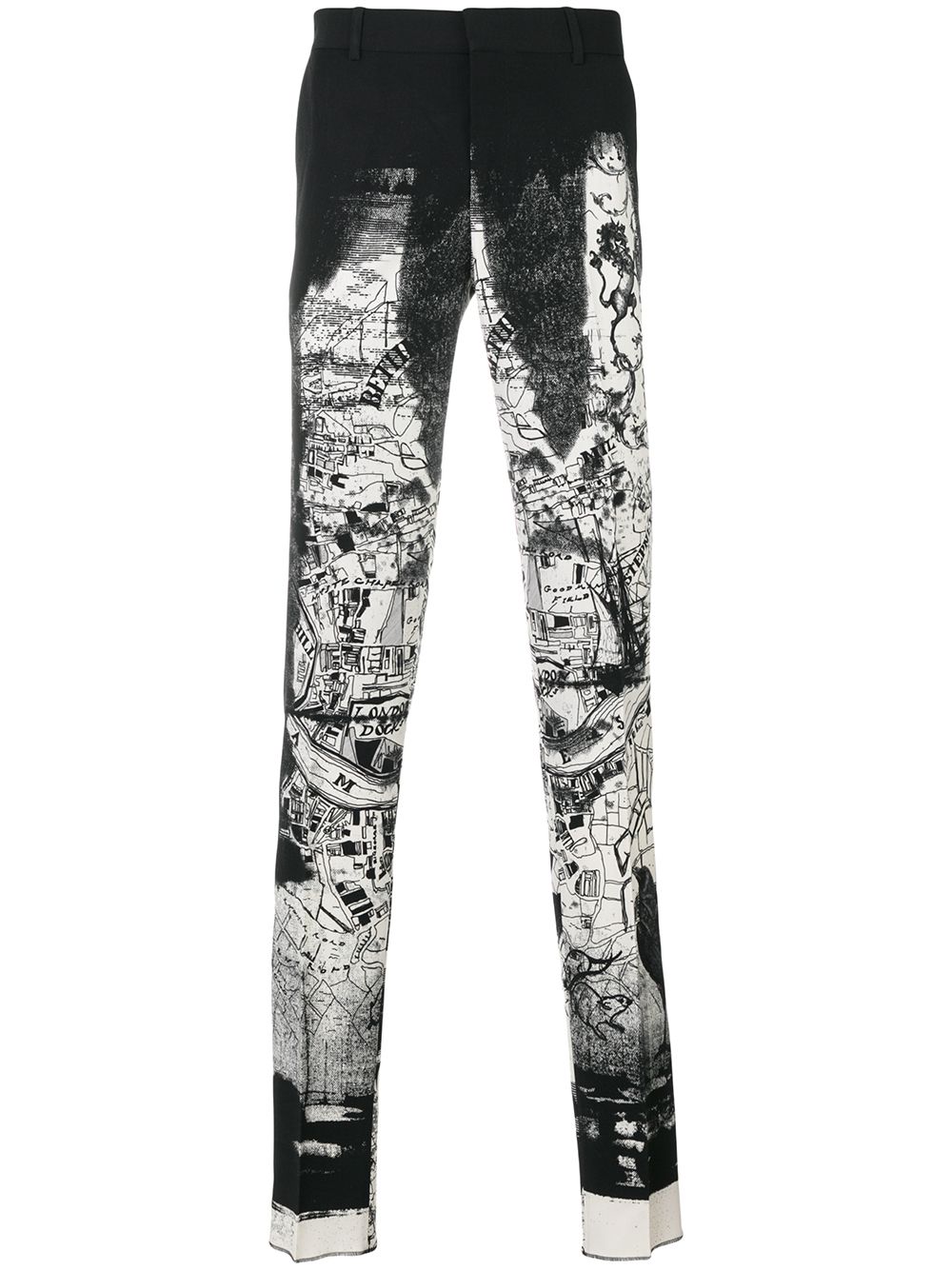 фото Alexander McQueen брюки с черно-белым рисунком