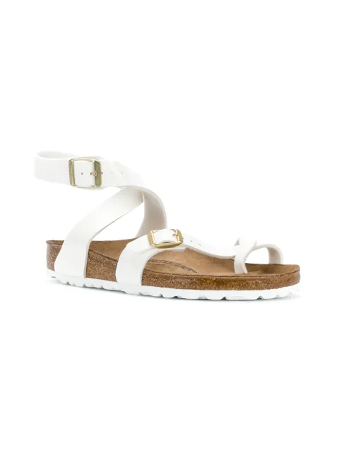 birkenstock flip flops white