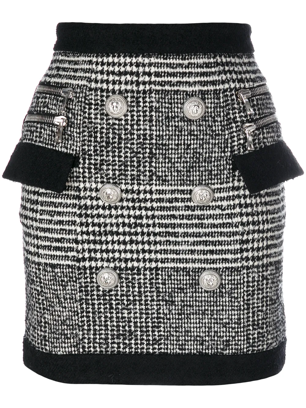 Balmain tweet buttoned mini skirt | Black | Image 1