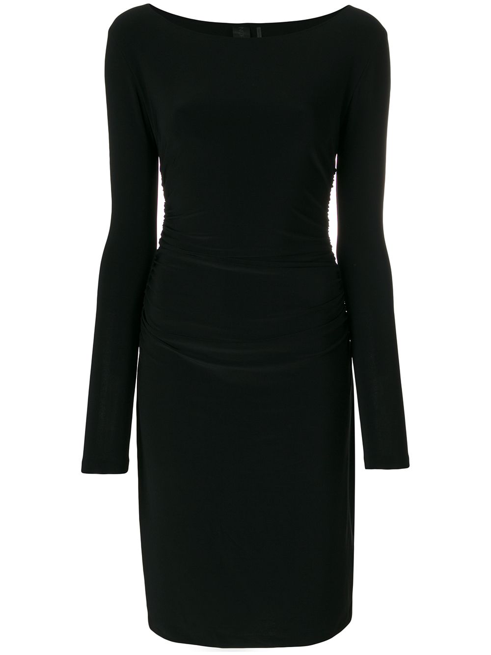 Shop Norma Kamali Long Sleeved Dress In Black