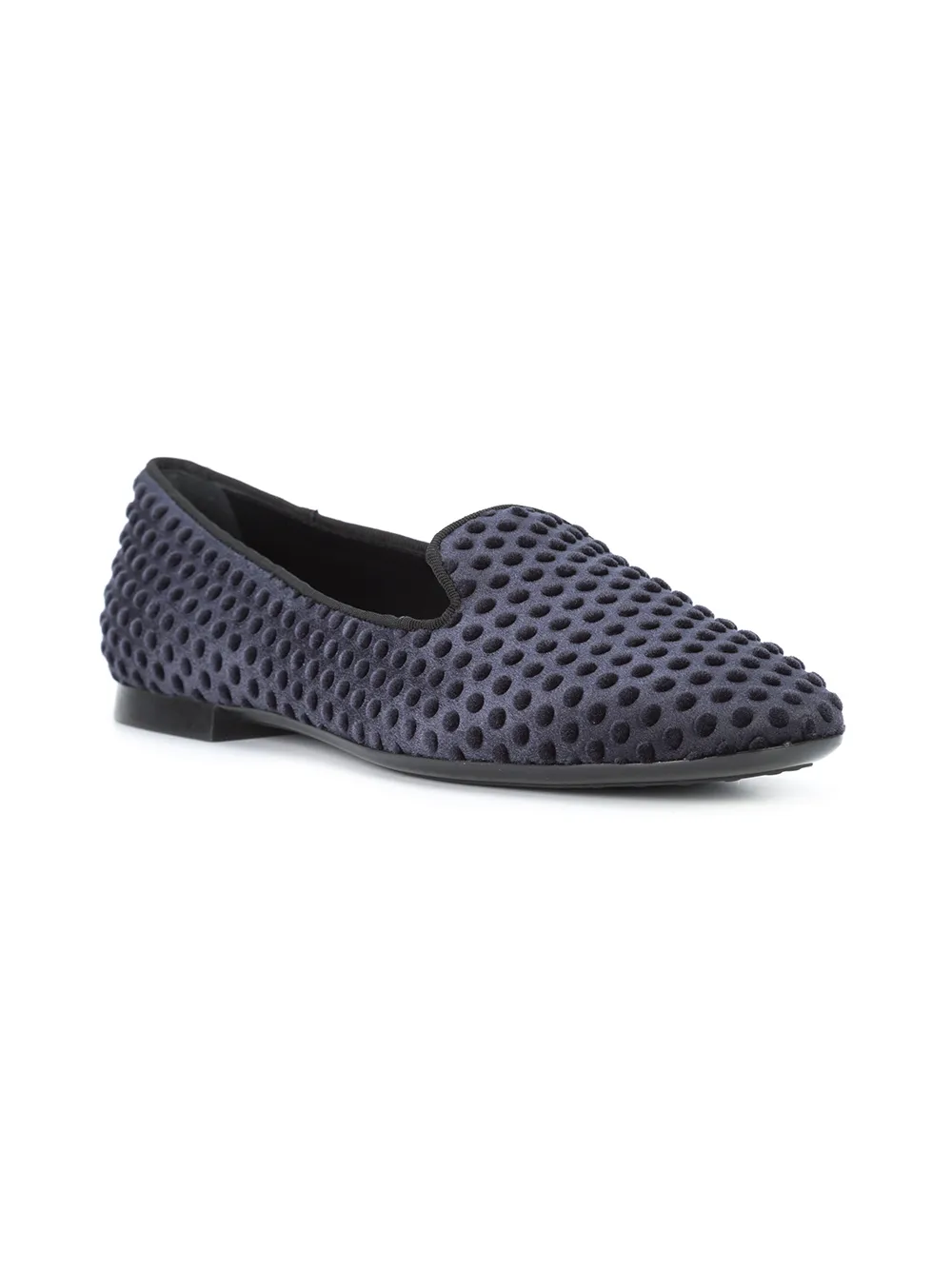 Tod's Polka Dot-embossed Slippers In Black