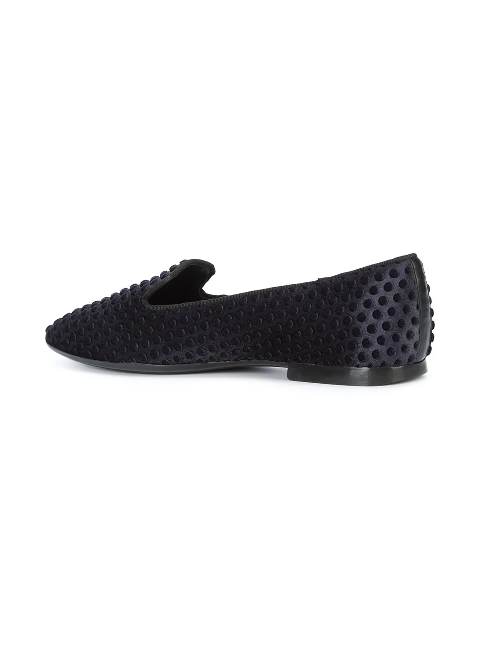 Tod's Polka Dot-embossed Slippers In Black