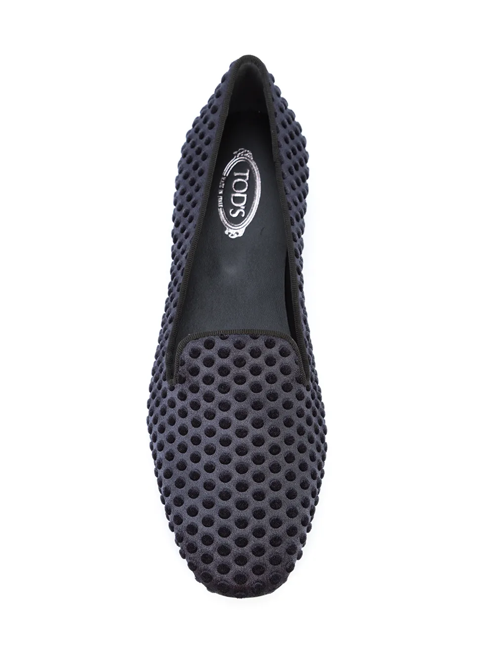 Tod's Polka Dot-embossed Slippers In Black