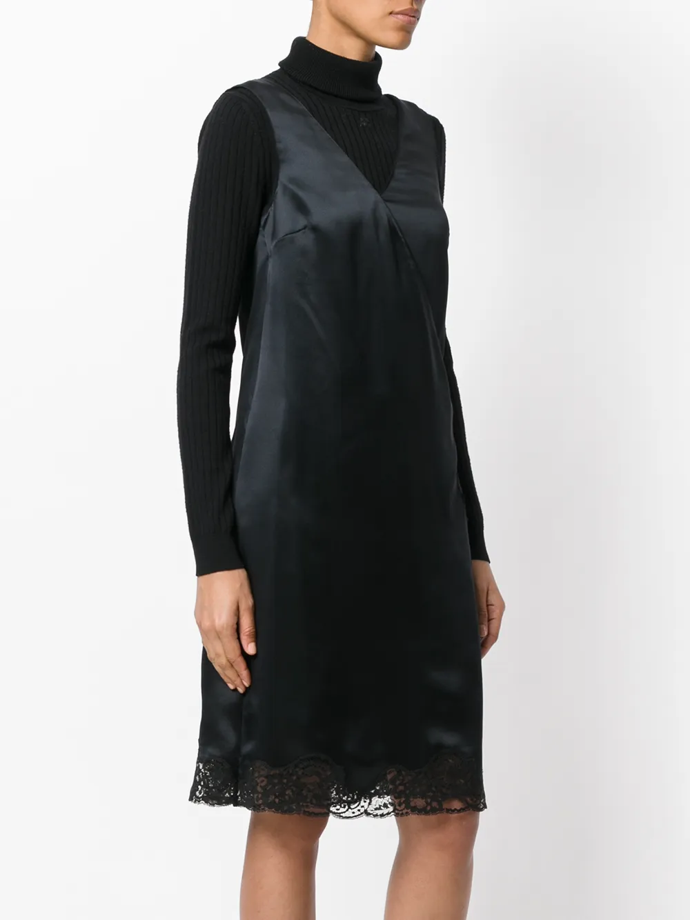Balenciaga wrap slip dress Zwart