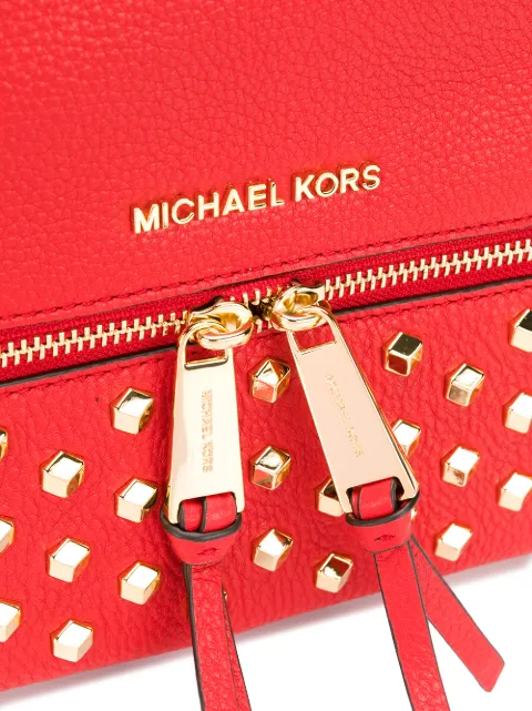 red and black michael kors backpack