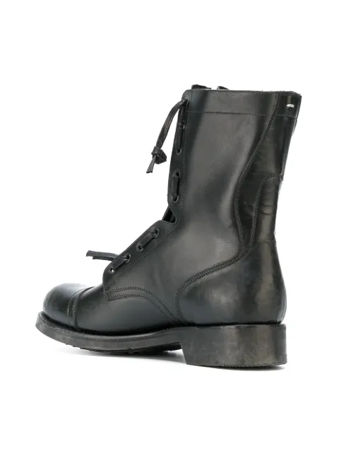 maison margiela lace up boots