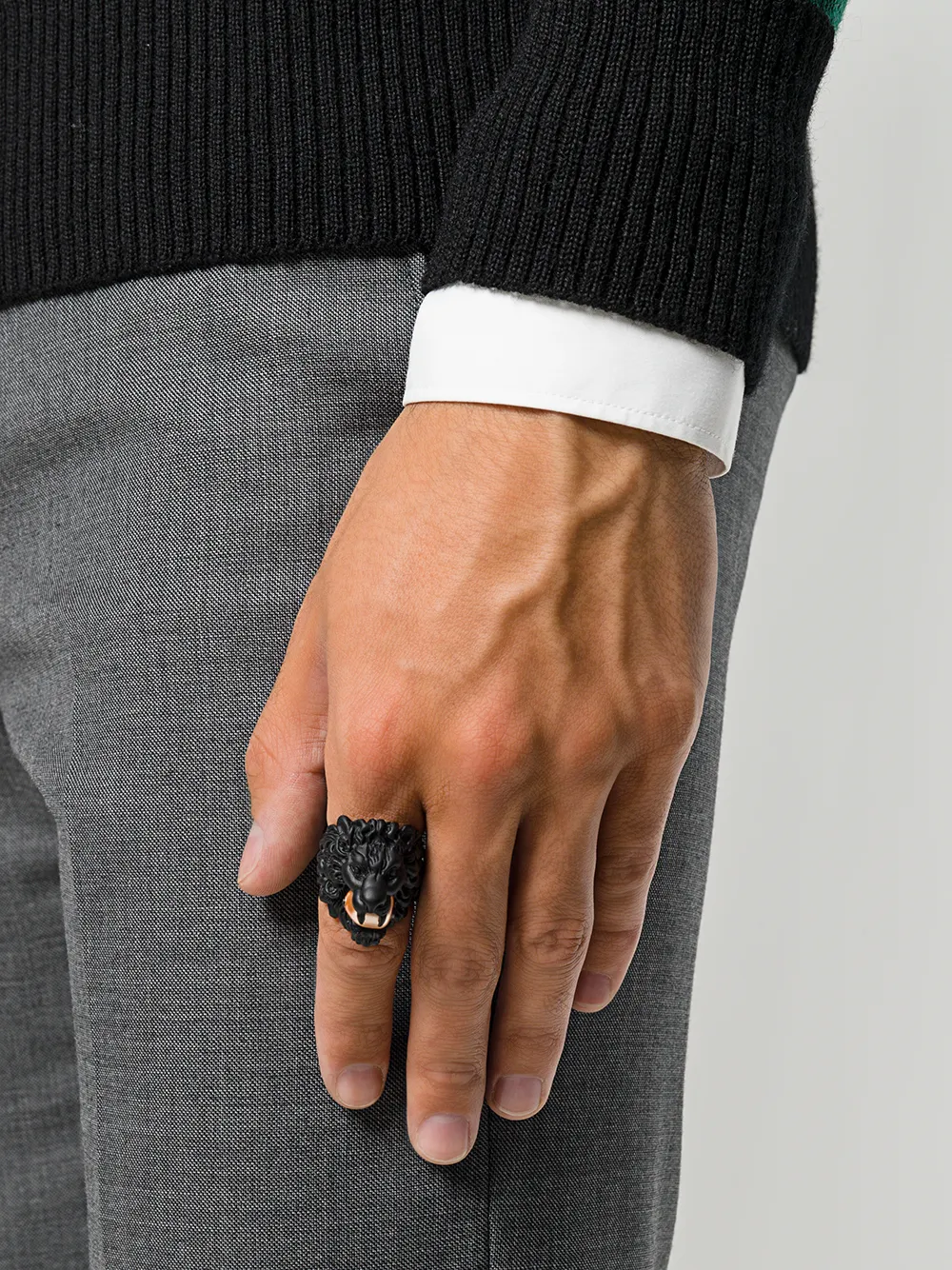 Gucci Lion Head Ring Farfetch