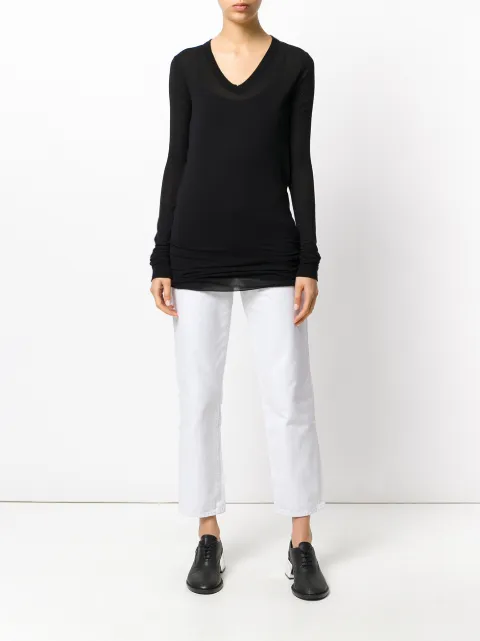 rick owens v neck shirt