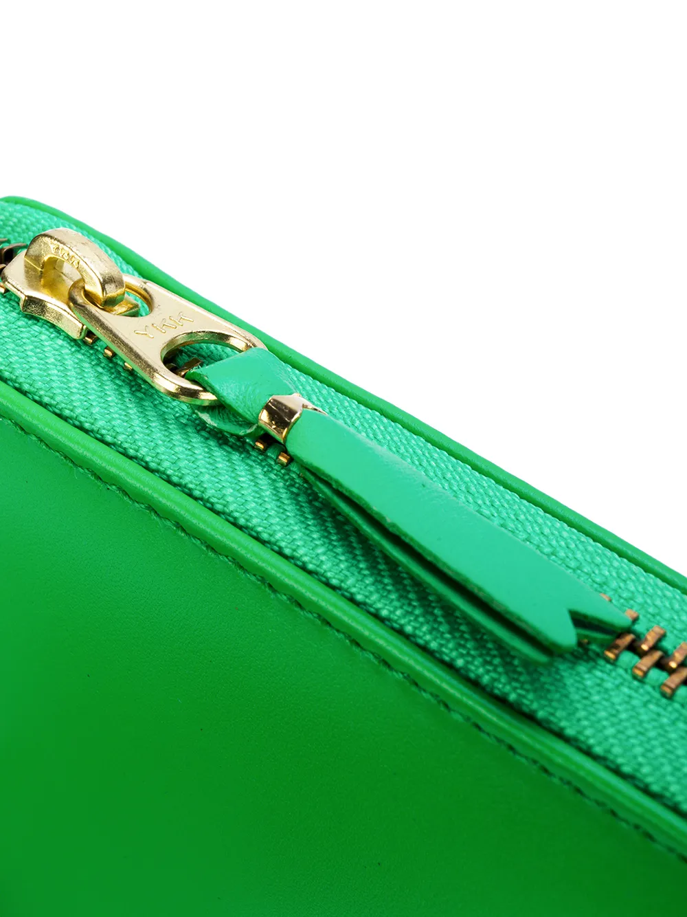 Shop Comme Des Garçons Zip Around Pouch In Green