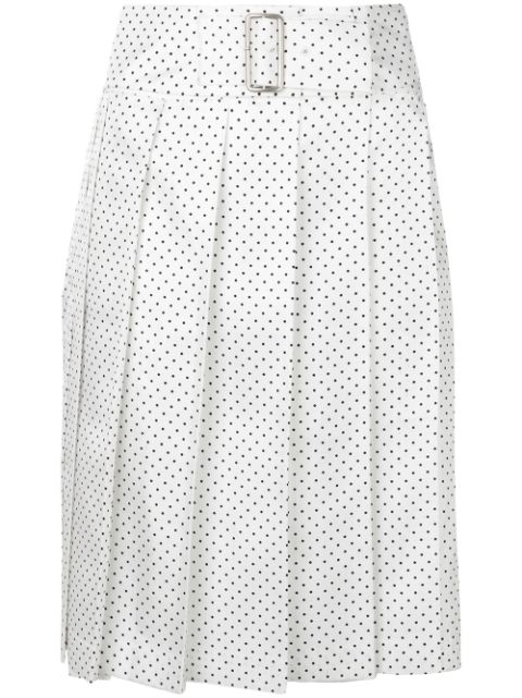 Comme Des Garcons polka dot pleated wrap skirt Women