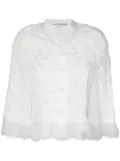 Comme Des Garçons Pre-Owned fringed knitted shrug - White