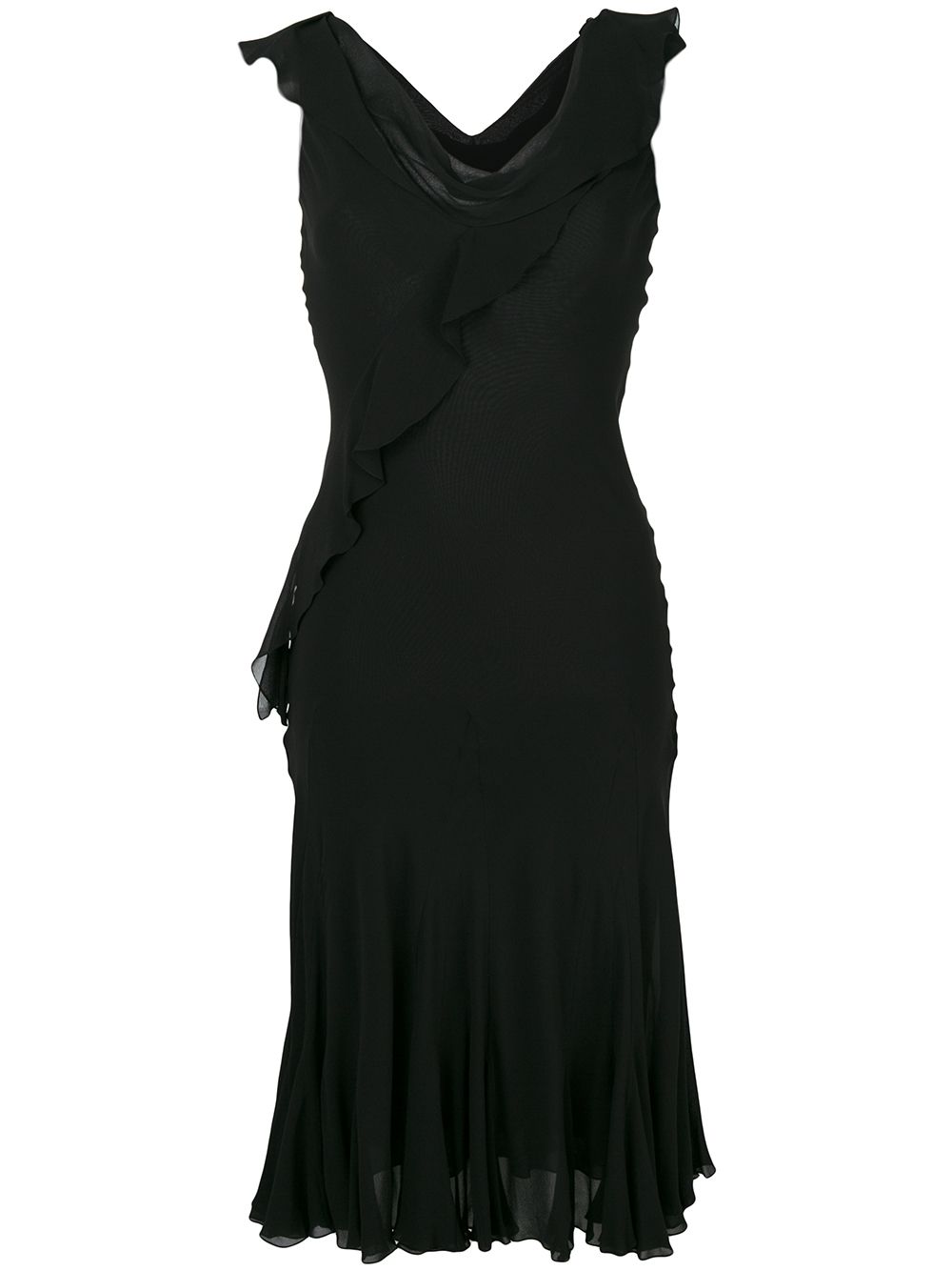 Pre-owned Dior 2000s  Bias Cut Dress In Black