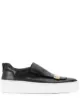 Image 1 of Sergio Rossi plaque detail slip-on sneakers