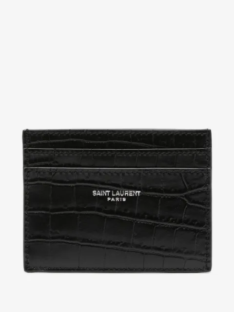 Saint Laurent crocodile-embossed cardholder