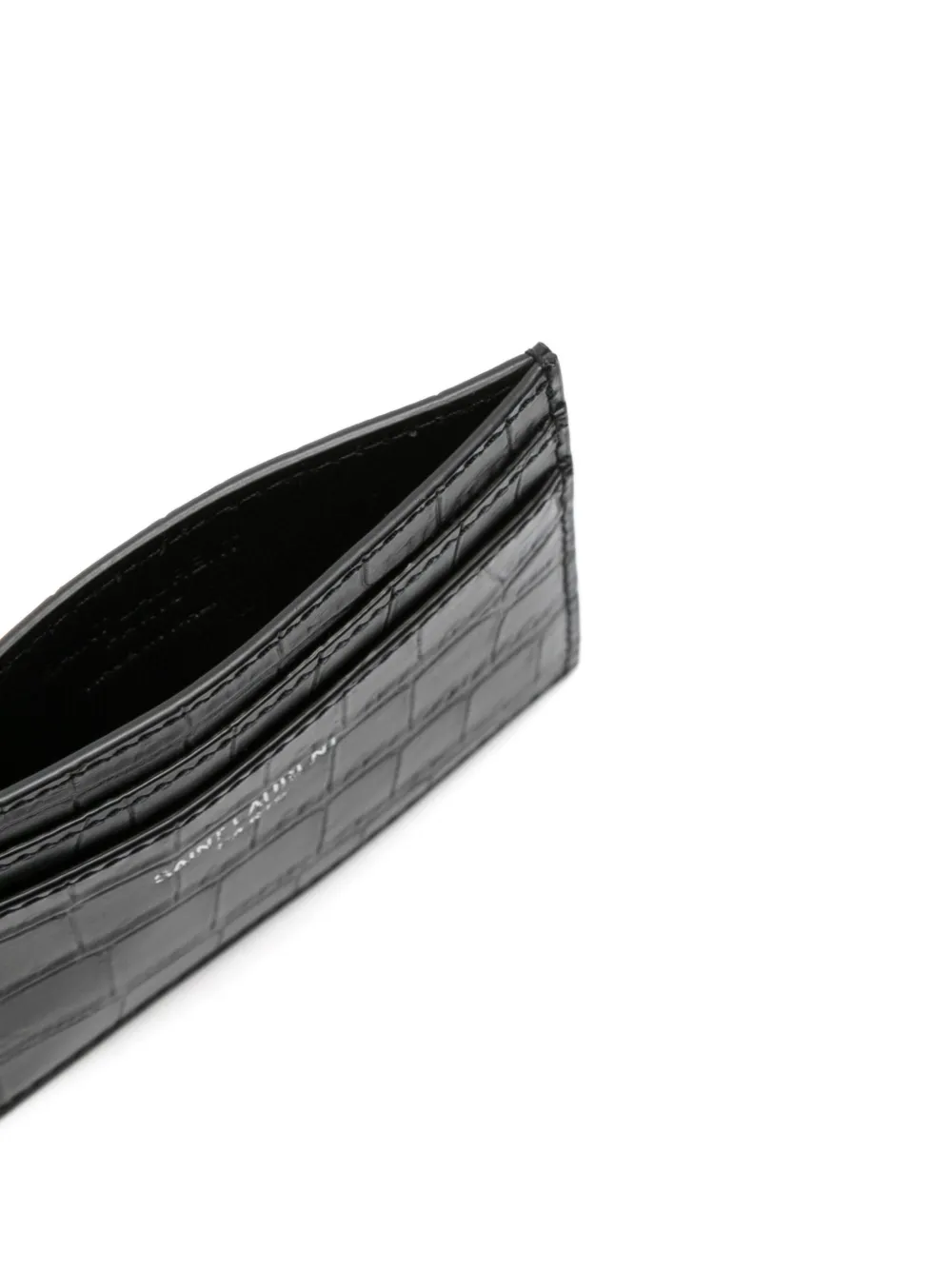 Saint Laurent crocodile-embossed Leather Cardholder - Farfetch