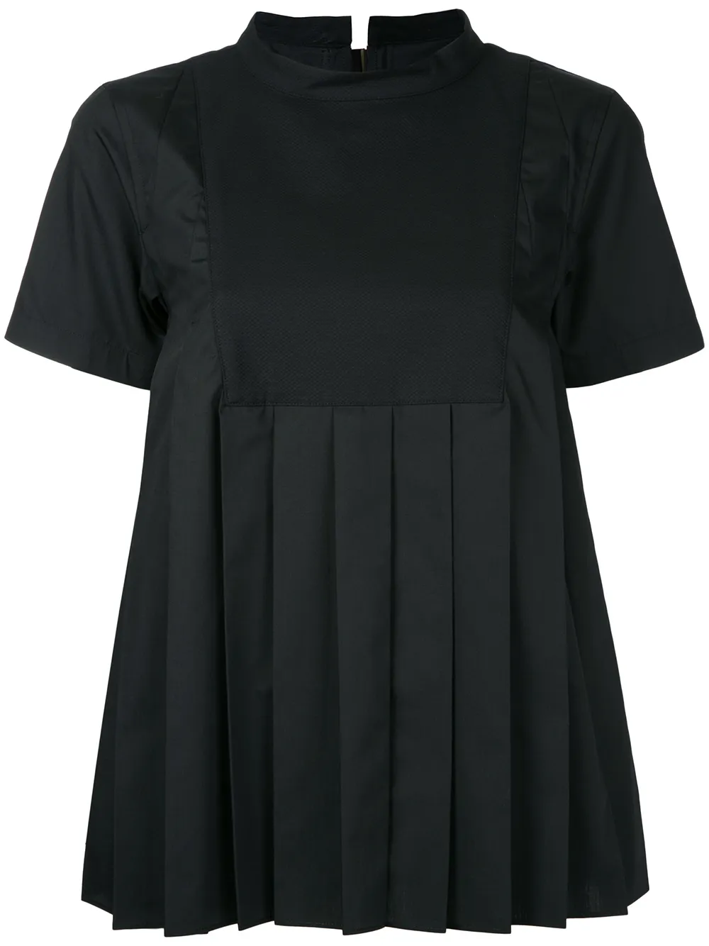 

sacai pleated front top - Black