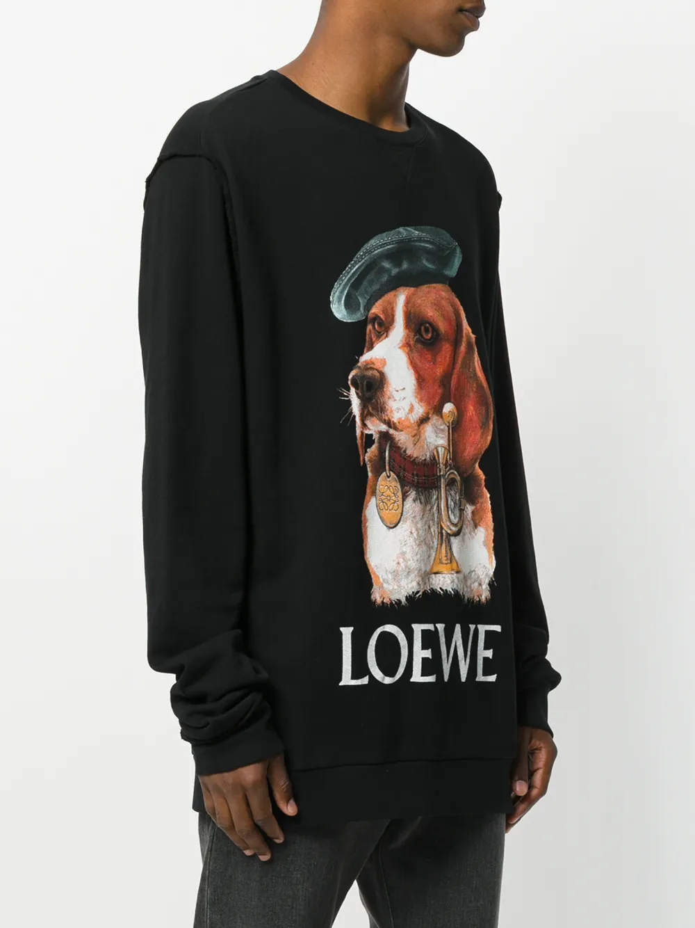 小狗印花套头衫