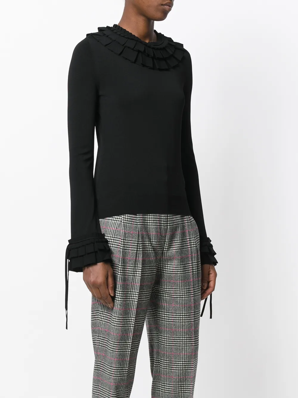 Ermanno Scervino trui met ruches Zwart