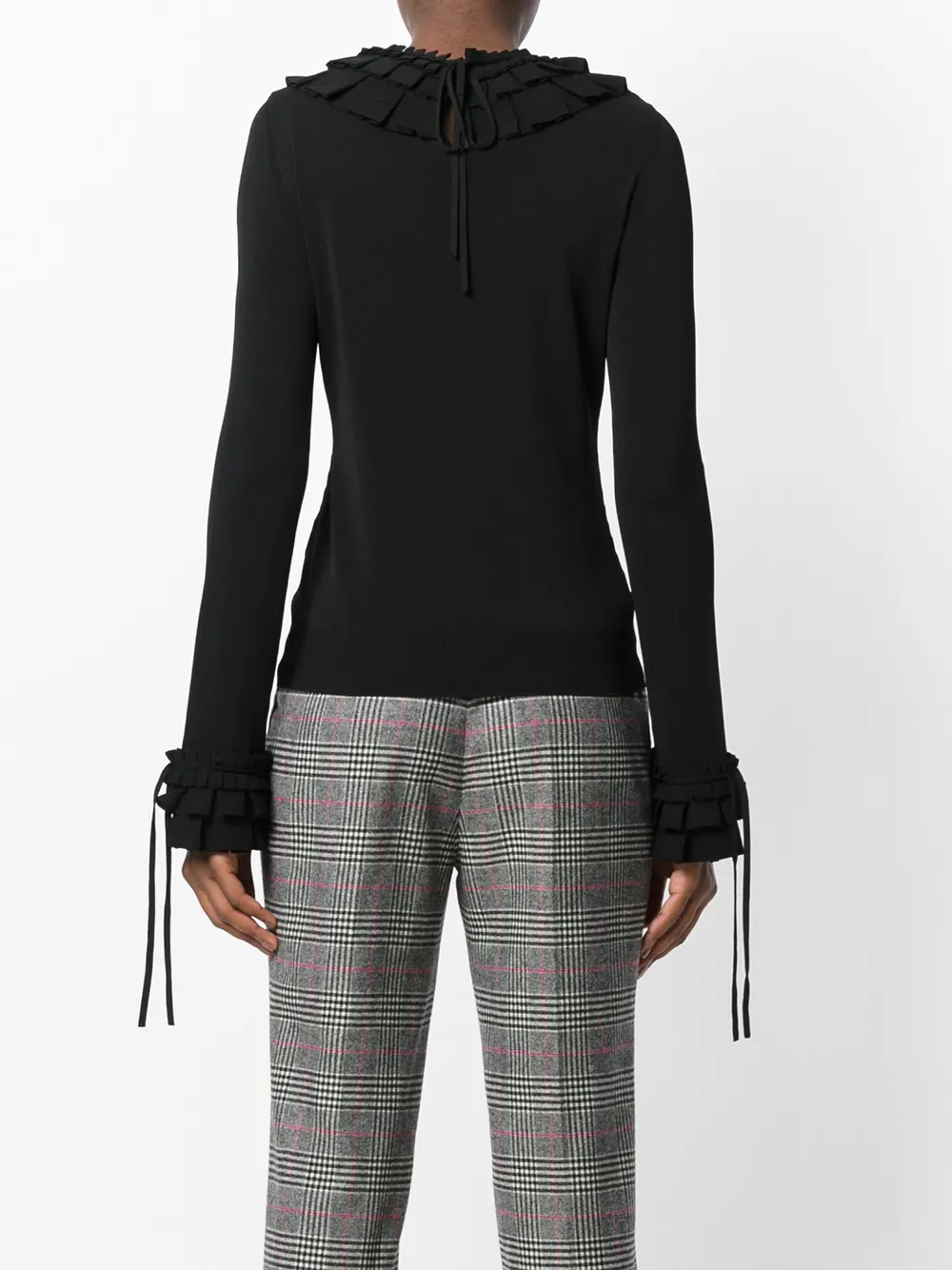 Ermanno Scervino trui met ruches Zwart