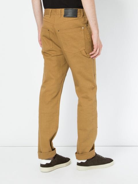 Shop yellow LANVIN panelled denim trousers with Express Delivery - Farfetch
