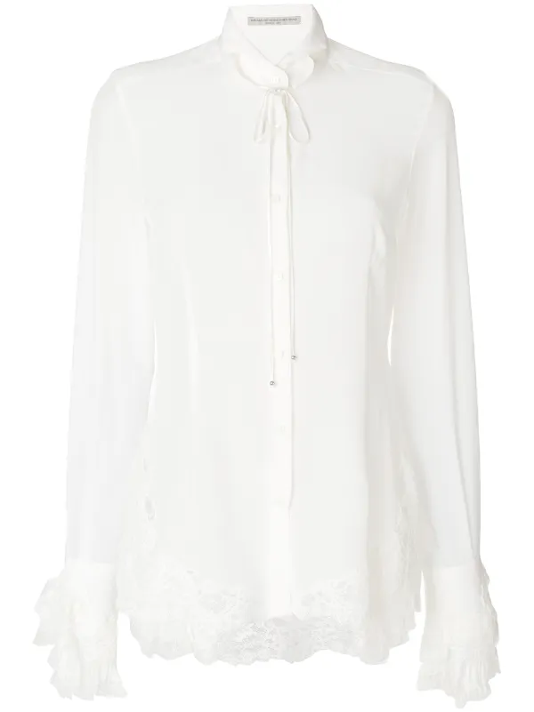 【美品】ERMANNO SCERVINO☆レース装飾 ホワイトシャツ Ermanno Scervino レース装飾 ブラウス | ホワイト | FARFETCH JP