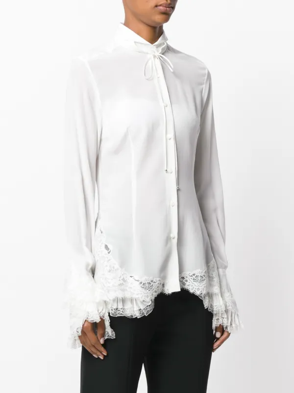 【美品】ERMANNO SCERVINO☆レース装飾 ホワイトシャツ Ermanno Scervino レース装飾 ブラウス | ホワイト | FARFETCH JP