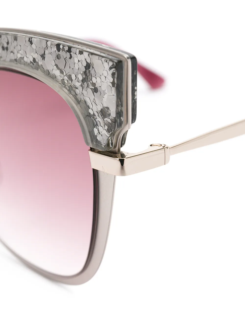 Jimmy Choo Eyewear zonnebril met cat-eye montuur Metallic