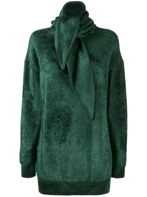 BALENCIAGA Headscarf Crew Neck Sweater | ModeSens