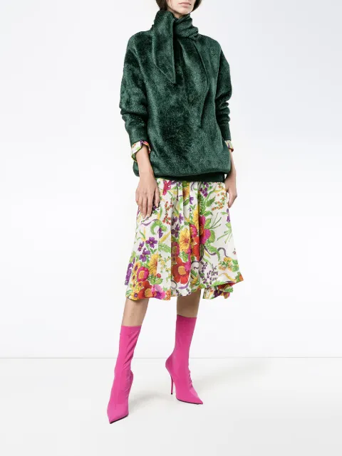 balenciaga scarf sweater