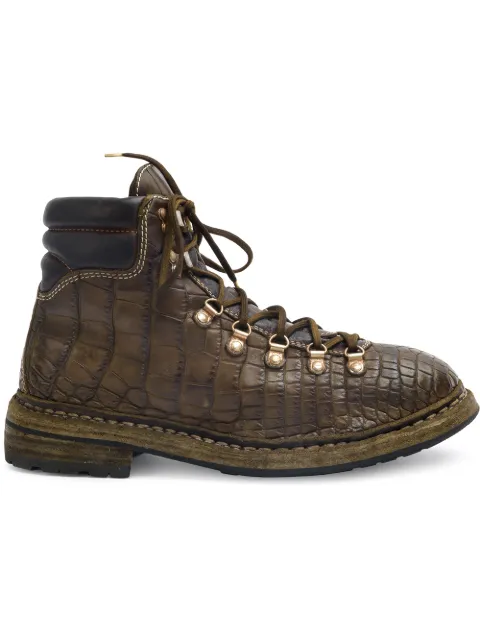Guidi Wanderstiefel aus Krokodilleder