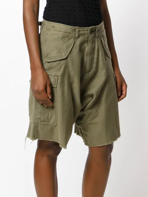 raw hem sweat shorts