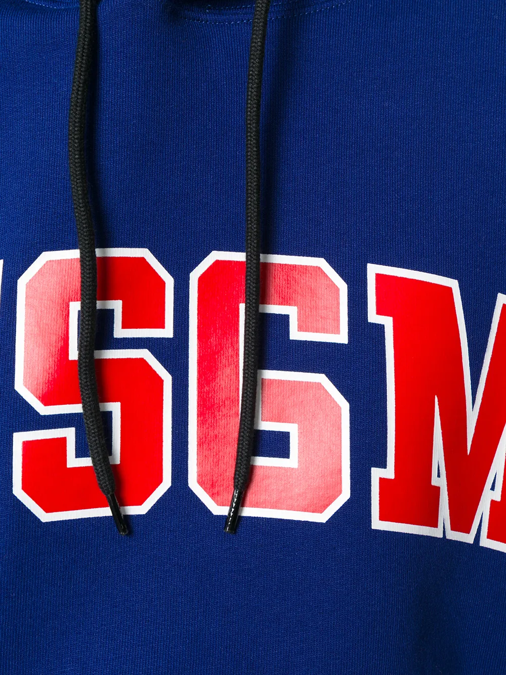 msgm logo印花短款连帽衫