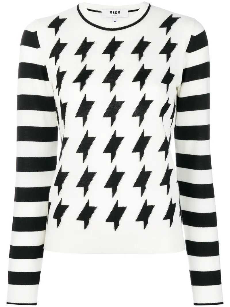 джемпер с узором в ломаную клетку MSGM