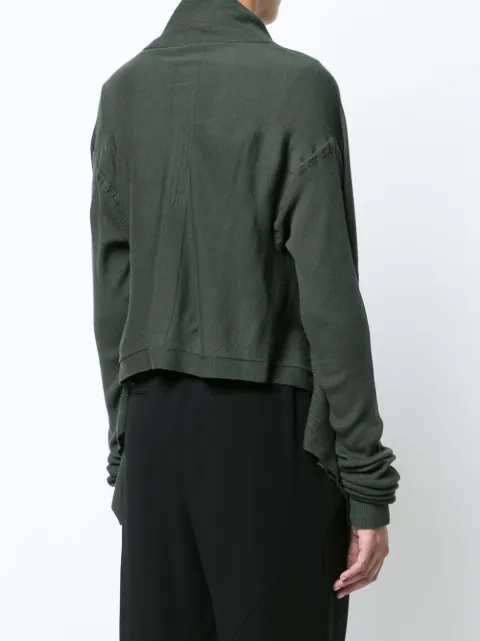 cropped shawl cardigan