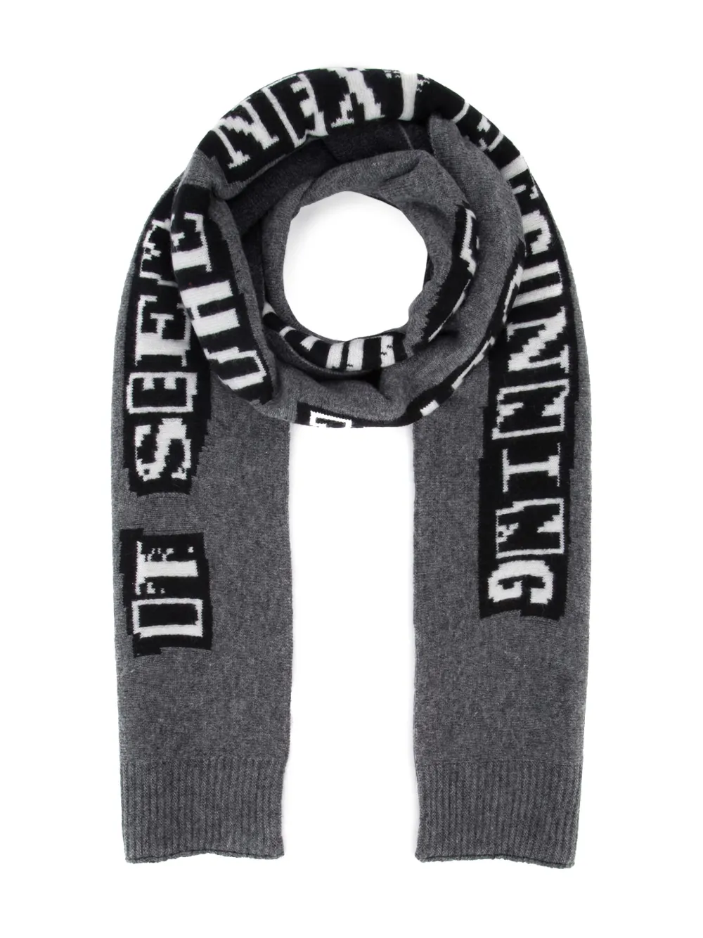 Valentino Garavani - slogan-embroidered scarf - men