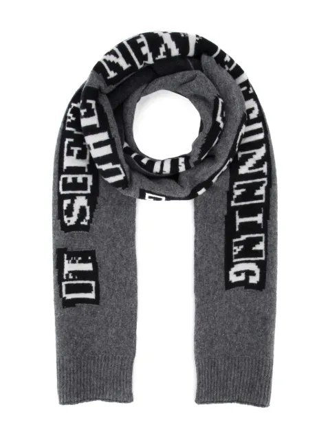 Valentino Garavani slogan-embroidered scarf