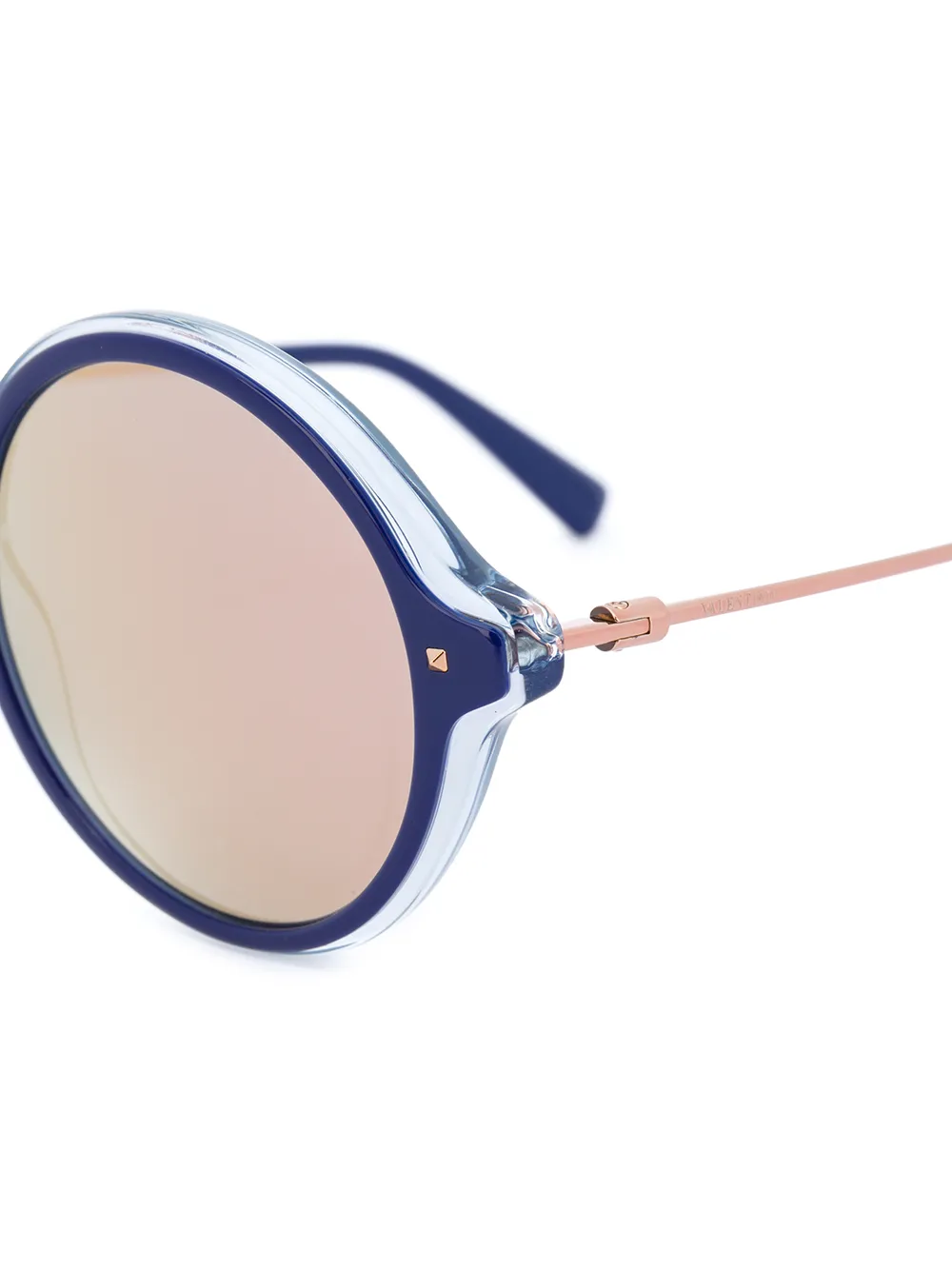 VALENTINO GARAVANI EYEWEAR gekleurde ronde zonnebril Metallic