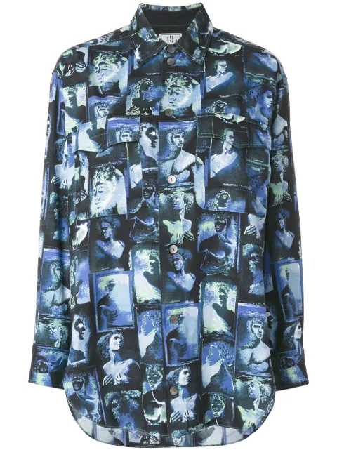 Jean Paul Gaultier Pre-Owned loose photo print shirt