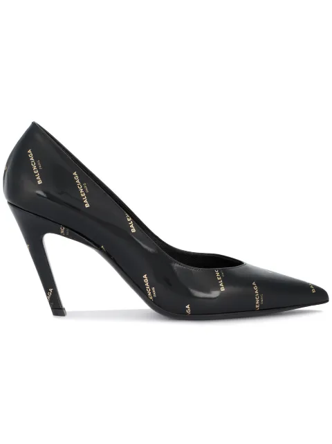 balenciaga bb patent leather pumps