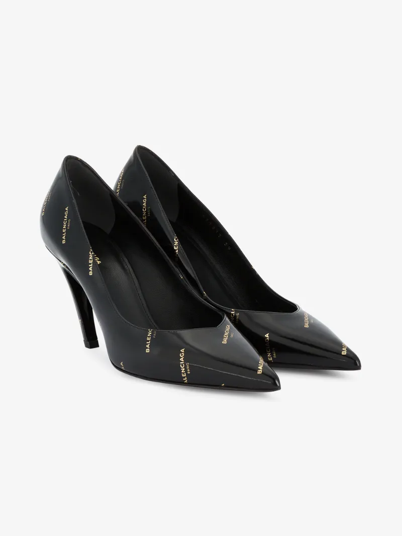 balenciaga bb patent leather pumps