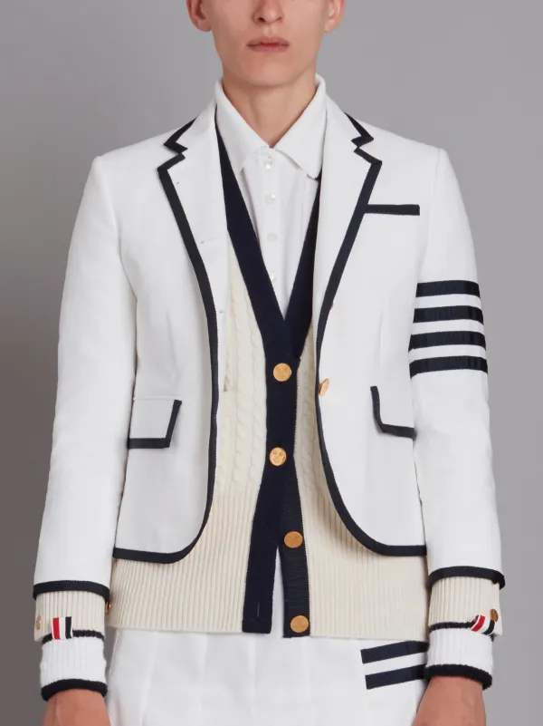 Tennis Collection pique striped sport coat