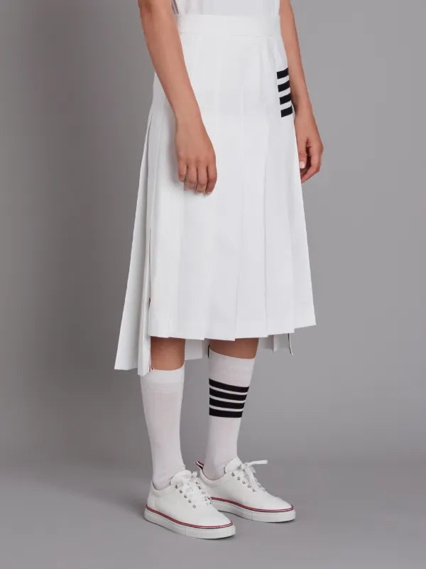 Tennis Collection bar stripe pleated skirt