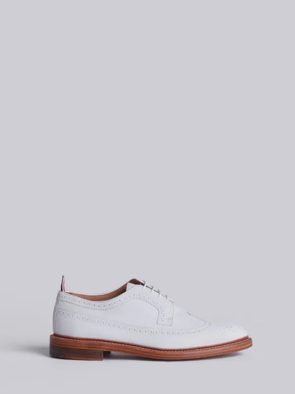 Tennis Collection Classic Longwing Brogue With Leather Sole In Fine Kid Suede