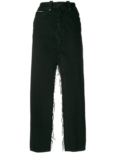 UNRAVEL PROJECT double slits denim skirt