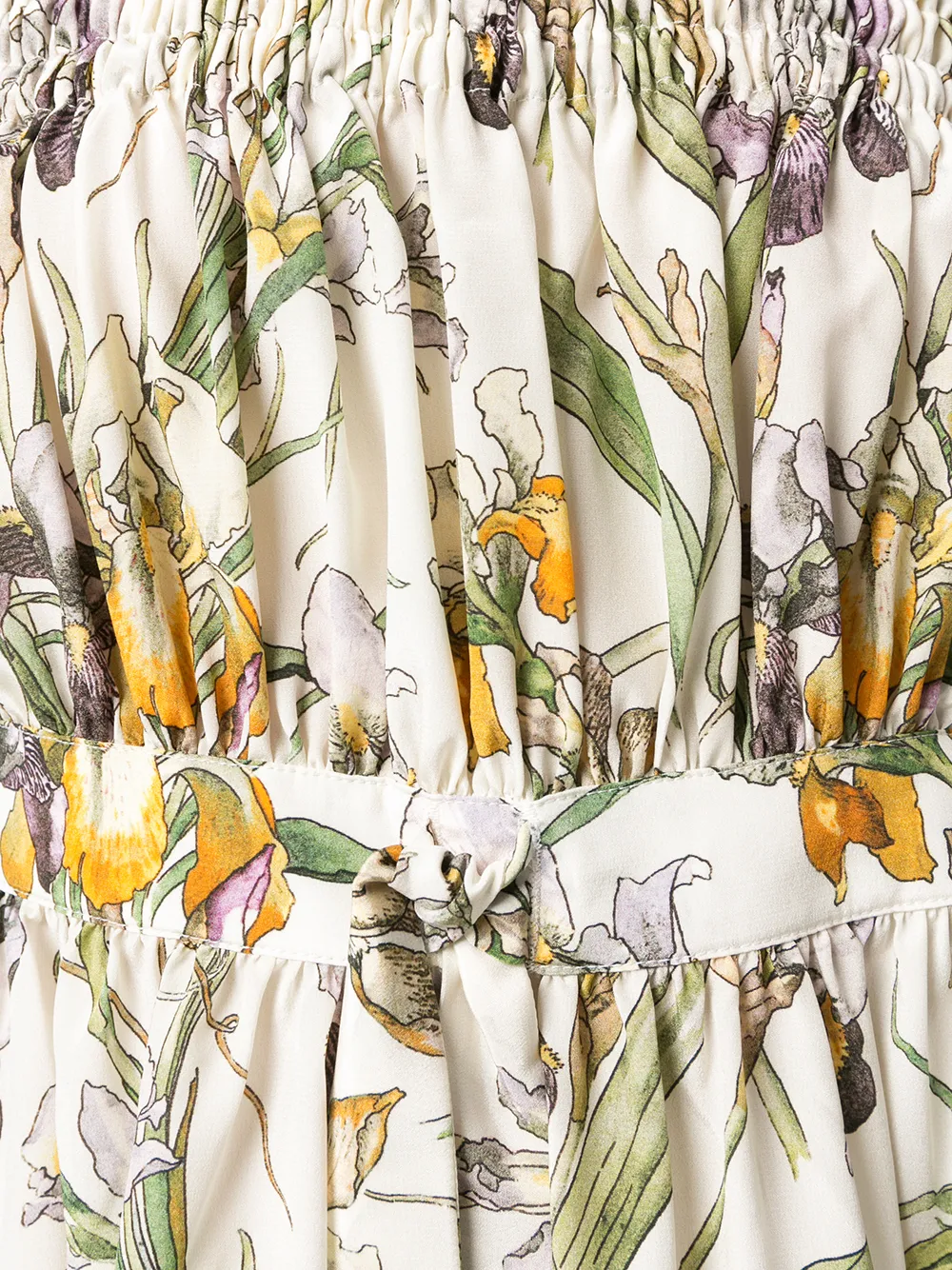 Alexander McQueen wijde bloemen bandeau top Beige
